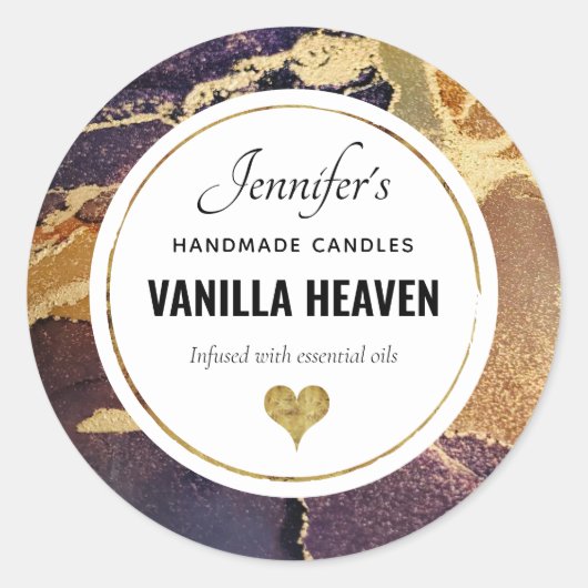 抽象芸術エレガント炭酸アルコールインク事業 ラウンドシール (正面)