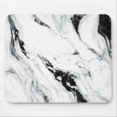 抽象芸術エレガント白大理石黒石 マウスパッド (正面)