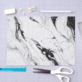 抽象芸術エレガント白大理石黒石 薄葉紙 (クラフト)