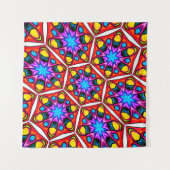 抽象芸術エレガント花柄 タペストリー (正面(横))