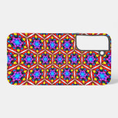 抽象芸術エレガント花柄 SAMSUNG GALAXYケース (裏面横)