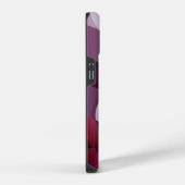抽象芸術エレガント薄紫赤ピンク色 iPhoneケース (右側面)