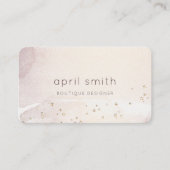 抽象芸術エレガント金ゴールドパープルウォーター色グリッター 名刺 (正面)