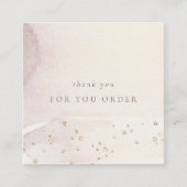 抽象芸術エレガント金ゴールドパープルロゴご注文 スクエア名刺 (正面)