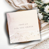 抽象芸術エレガント金ゴールドパープルロゴご注文 スクエア名刺