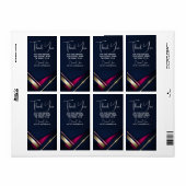 抽象芸術エレガント金ゴールドブルーサンキューボックスラベル ラベル (フルシート)