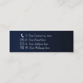 抽象芸術エレガント金ゴールドブルーピンク スキニー名刺 (裏面)