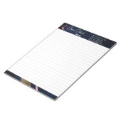 抽象芸術エレガント金ゴールドブルーピンク ノートパッド (アングル)