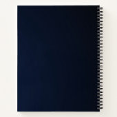 抽象芸術エレガント金ゴールドブルーピンク ノートブック (裏面)