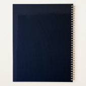 抽象芸術エレガント金ゴールドブルーピンク プランナー手帳 (裏面)