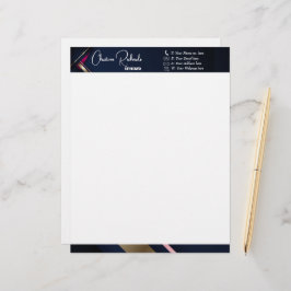 抽象芸術エレガント金ゴールドブルーピンク レターヘッド