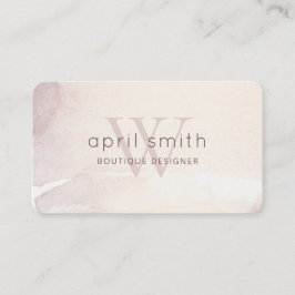 抽象芸術エレガント金ゴールド紫モノグラム光沢 名刺