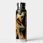 抽象芸術エレガント金ゴールド黒 ウォーターボトル (左面)