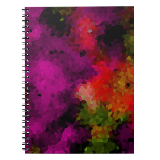 抽象芸術エレガント，モザイク，モザイク模様，結晶 ノートブック (正面)