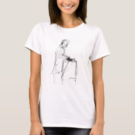 抽象芸術エレガントDJ Player Sketch Tシャツ