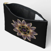 抽象芸術エンジェルウイングマンダラフラクタルモノグラム アクセサリーポーチ (見開き)