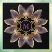 抽象芸術エンジェルウイングマンダラフラクタルモノグラム ウィンドウサイン (シート3)