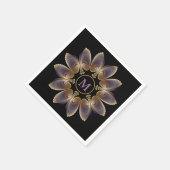 抽象芸術エンジェルウイングマンダラフラクタルモノグラム スタンダードカクテルナプキン (角)