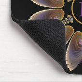 抽象芸術エンジェルウイングマンダラフラクタルモノグラム マウスパッド (コーナー)