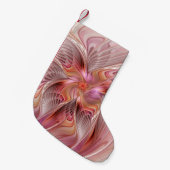 抽象芸術エンジェルカラフルファンタジーフラクタル・アート スモールクリスマスストッキング (正面 (吊り時))