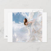 抽象芸術エンジェル曇りフラッタドレス ポストカード (正面/裏面)