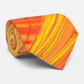 抽象芸術エンチャントガーデンオレンジ ネクタイ (ロール)