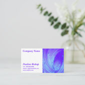 抽象芸術エンチャントガーデンパープルブルー 名刺 (スタンド正面)