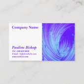 抽象芸術エンチャントガーデンパープルブルー 名刺 (正面)