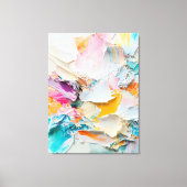 抽象芸術オイルペインティングインパステルシェード キャンバスプリント (正面)