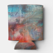 抽象芸術オイルペインティング：テクスカラフルチャ 缶クーラー (裏面)