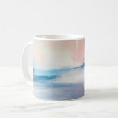 抽象芸術オイルペイント、キャンバスのテクスチャ。 コーヒーマグカップ (正面左)