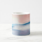 抽象芸術オイルペイント、キャンバスのテクスチャ。 コーヒーマグカップ (中央)