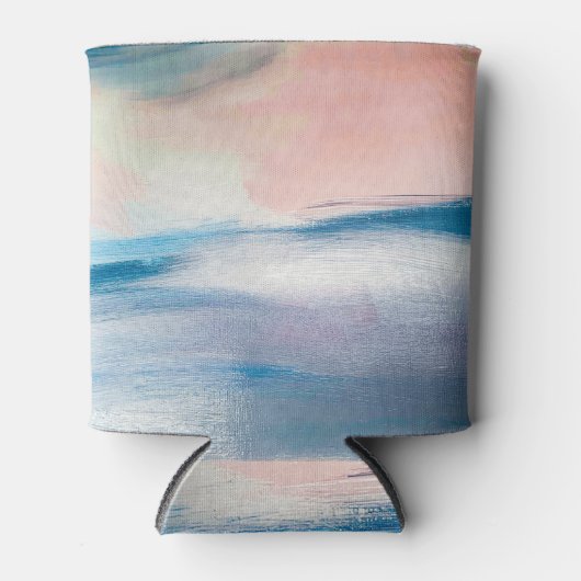 抽象芸術オイルペイント、キャンバスのテクスチャ。 缶クーラー (正面)