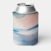 抽象芸術オイルペイント、キャンバスのテクスチャ。 缶クーラー (缶裏面)