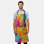 抽象芸術オイル塗装、表現の背景。 エプロン (着用した状態)