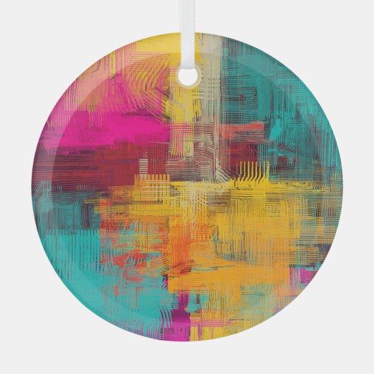 抽象芸術オイル塗装、表現の背景。 ガラスオーナメント (正面)