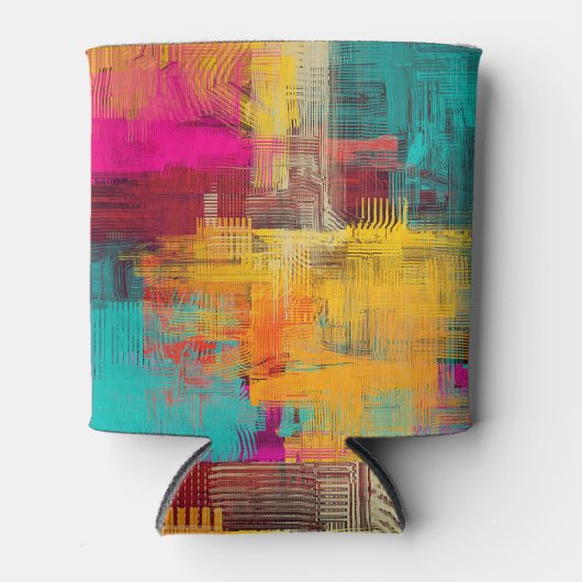 抽象芸術オイル塗装、表現の背景。 缶クーラー (正面)