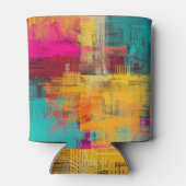 抽象芸術オイル塗装、表現の背景。 缶クーラー (裏面)