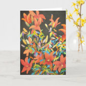 抽象芸術オニユリ カード (黄色い花)