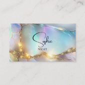 抽象芸術オパールスパークリー金ゴールド 名刺 (正面)