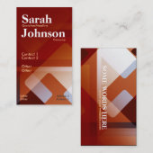 抽象芸術オフィス縦型名刺 名刺 (正面/裏面)