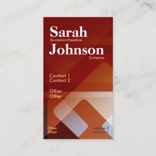 抽象芸術オフィス縦型名刺 名刺 (正面)