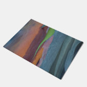 抽象芸術オブレインボーガムツリー ドアマット (アングル)