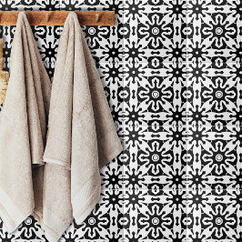 抽象芸術オペアートブラックとホワイトの幾何学的パターン タイル