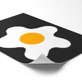 抽象芸術オムレツモダンエッグアートポスター ポスター (角)