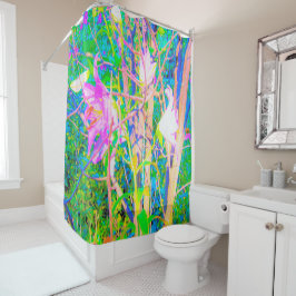 抽象芸術オリエンタルライズインマイルビオガーデン シャワーカーテン