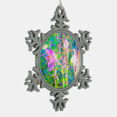 抽象芸術オリエンタルライズインマイルビオガーデン スノーフレークピューターオーナメント (左)