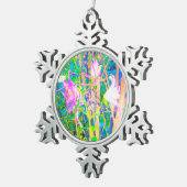 抽象芸術オリエンタルライズインマイルビオガーデン スノーフレークピューターオーナメント (右)