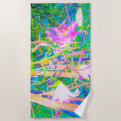 抽象芸術オリエンタルライズインマイルビオガーデン ビーチタオル (正面)