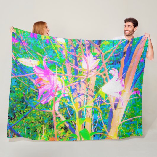 抽象芸術オリエンタルライズインマイルビオガーデン フリースブランケット (インサイチュ)